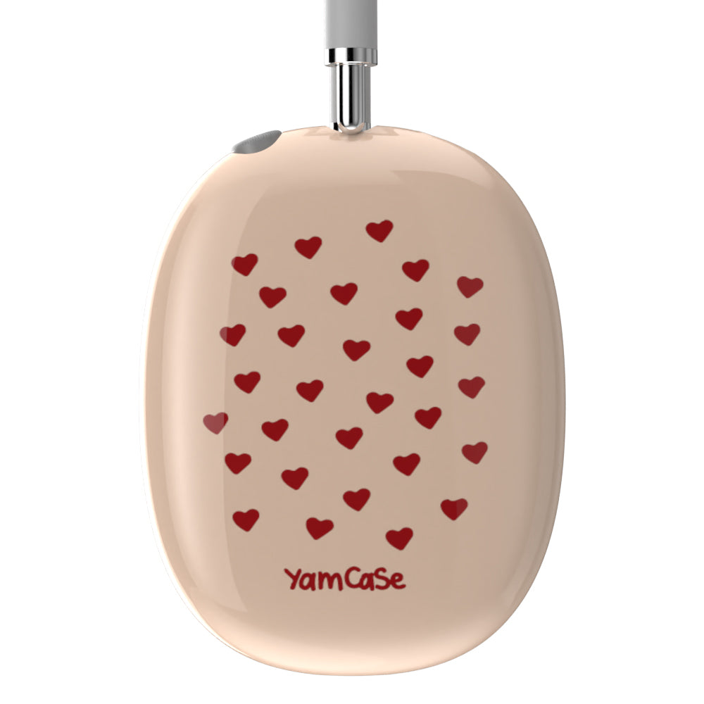 Silicone YamCase for AirPods Max Hearts Red